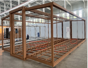 Expandable Folding House with Sloping Roof