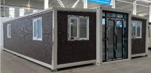 Expandable Folding House with Sloping Roof