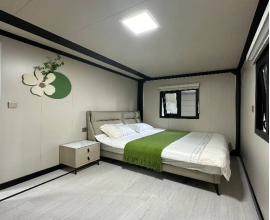 Expandable Folding House with Flat Roof