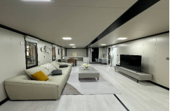 Expandable Folding House with Sloping Roof