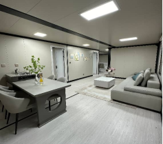 Expandable Folding House with Flat Roof