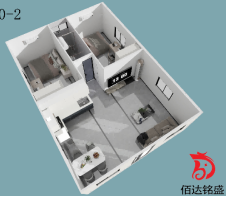 Expandable Folding House with Flat Roof