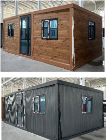 Expandable Folding House with Flat Roof