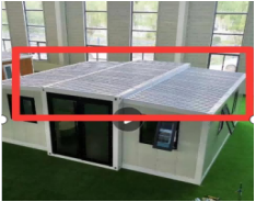 Expandable Folding House with Sloping Roof