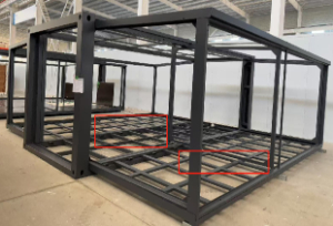 Expandable Folding House with Sloping Roof
