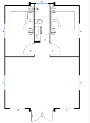 Expandable Folding House with Sloping Roof