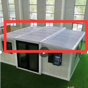 Expandable Folding House with Sloping Roof