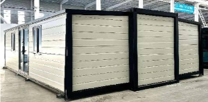 Expandable Folding House with Sloping Roof