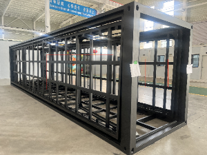 Expandable Folding House with Sloping Roof