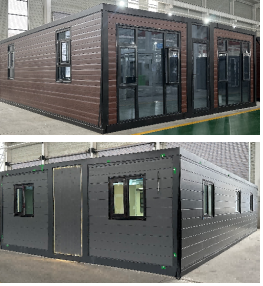 Expandable Folding House with Flat Roof