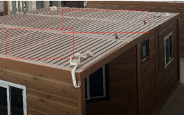 Expandable Folding House with Flat Roof