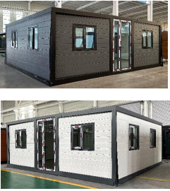 Expandable Folding House with Flat Roof