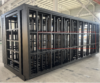 Expandable Folding House with Flat Roof
