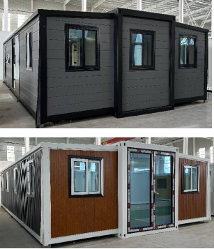 Expandable Folding House with Sloping Roof