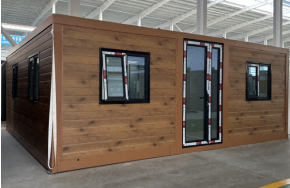 Expandable Folding House with Flat Roof